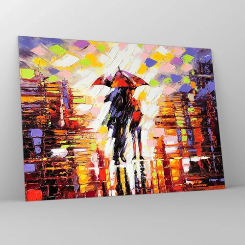 Glass picture - Together through Night and Rain - 70x50 cm