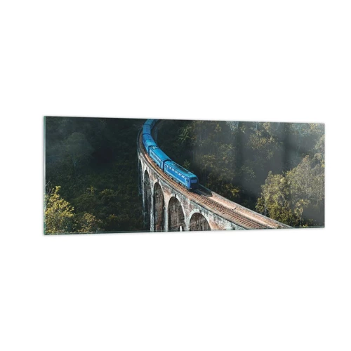 Glass picture - Train through Nature - 140x50 cm