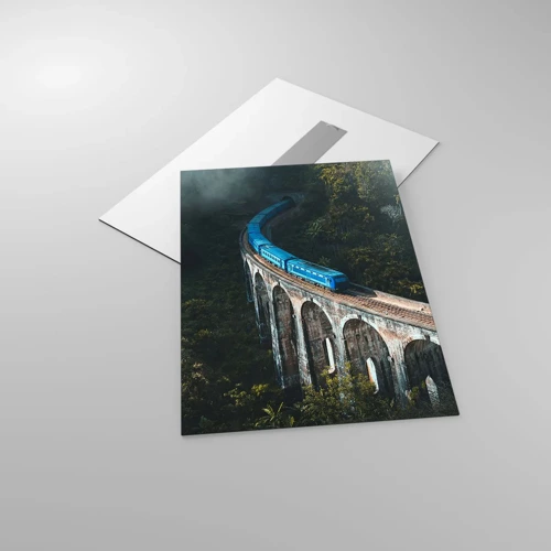 Glass picture - Train through Nature - 50x70 cm