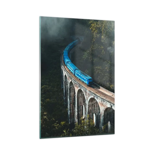 Glass picture - Train through Nature - 80x120 cm