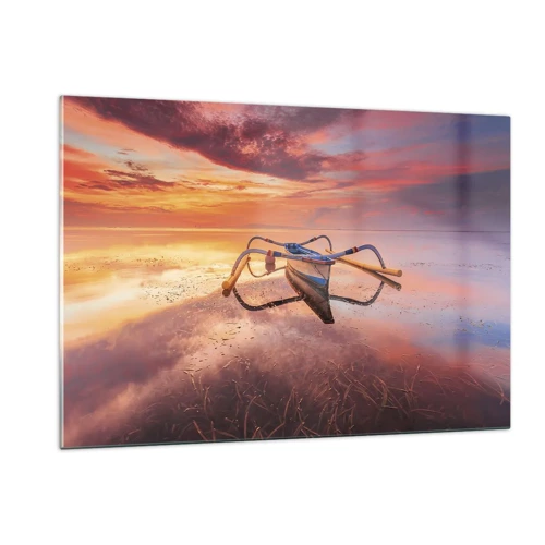 Glass picture - Tranquility of Tropical Evening - 120x80 cm