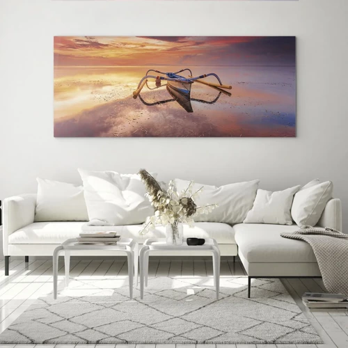 Glass picture - Tranquility of Tropical Evening - 160x50 cm