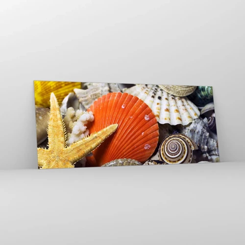 Glass picture - Treasures of the Ocean - 120x50 cm