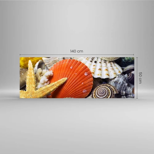Glass picture - Treasures of the Ocean - 140x50 cm