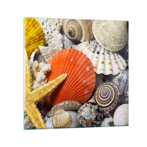 Glass picture - Treasures of the Ocean - 30x30 cm