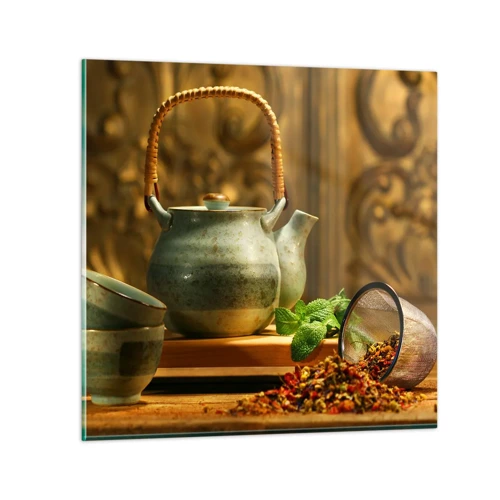 Glass picture - Treaty about Drinking Tea - 30x30 cm