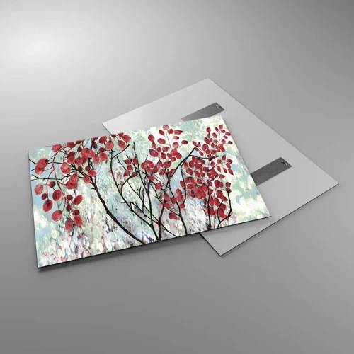 Glass picture - Tree in Scarlet - 100x70 cm