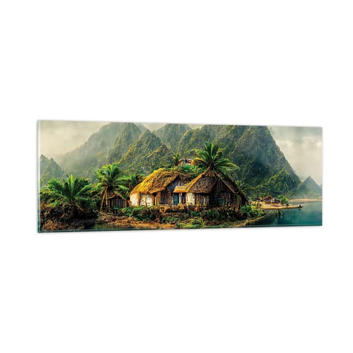 Glass picture - Tropical Paradise - 90x30 cm