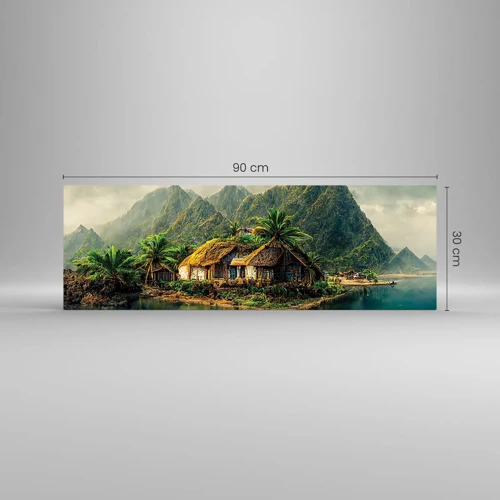 Glass picture - Tropical Paradise - 90x30 cm