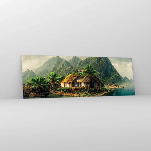 Glass picture - Tropical Paradise - 90x30 cm