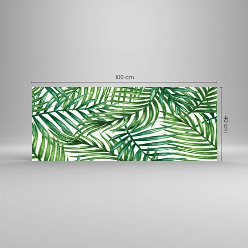 Glass picture - Under the Green Canopy - 100x40 cm