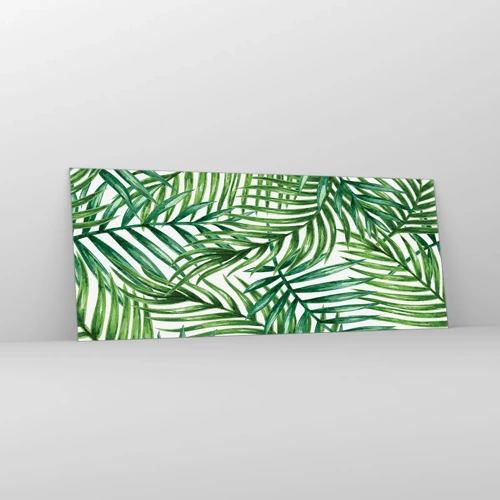 Glass picture - Under the Green Canopy - 100x40 cm