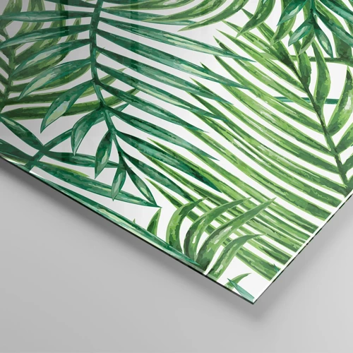 Glass picture - Under the Green Canopy - 100x40 cm