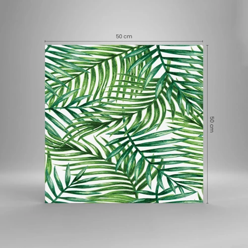 Glass picture - Under the Green Canopy - 50x50 cm