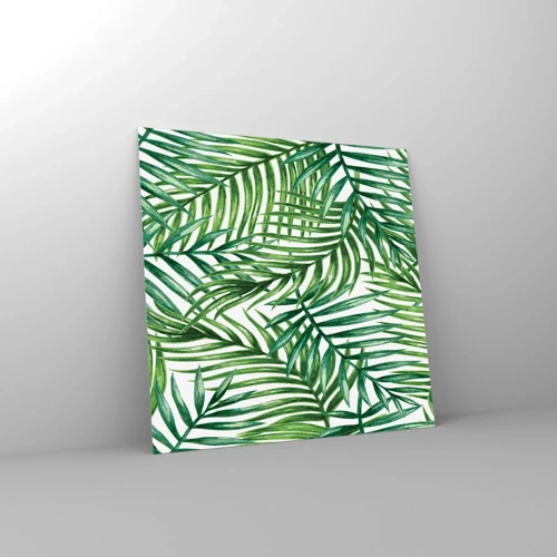 Glass picture - Under the Green Canopy - 60x60 cm