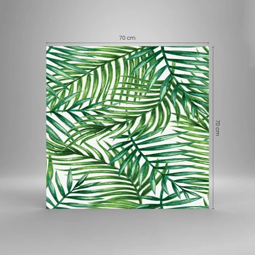 Glass picture - Under the Green Canopy - 70x70 cm