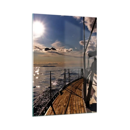 Glass picture - Under the Sails towards the Sun - 50x70 cm