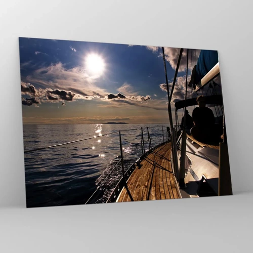 Glass picture - Under the Sails towards the Sun - 70x50 cm