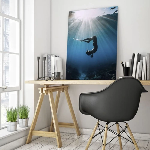 Glass picture - Underwater dance - 50x70 cm