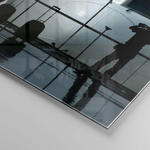 Glass picture - Via a Vis at the Aiport - 100x70 cm