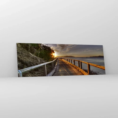 Glass picture - Walking towards the Sun - 90x30 cm