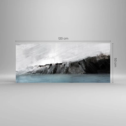 Glass picture - Water-Earth: Clash of Elements - 120x50 cm