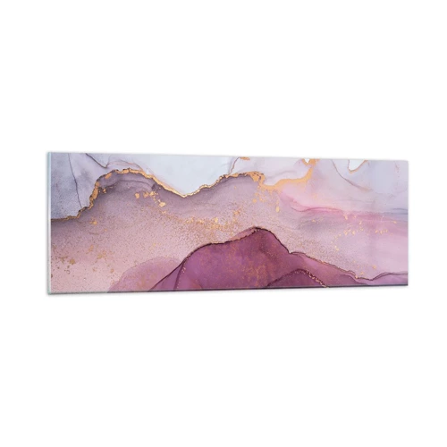 Glass picture - Waves of Violet and Purple - 90x30 cm