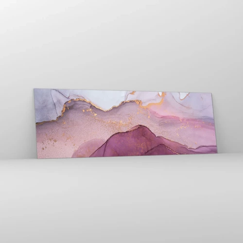 Glass picture - Waves of Violet and Purple - 90x30 cm