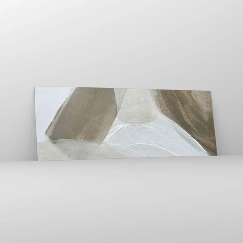 Glass picture - Waves of White - 140x50 cm