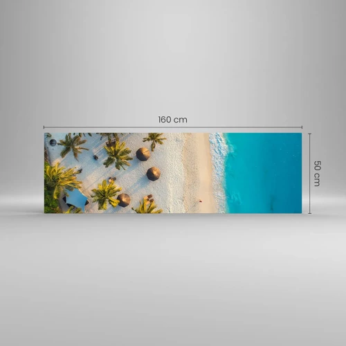 Glass picture - Welcome to Paradise - 160x50 cm