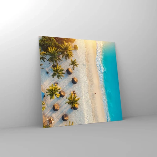 Glass picture - Welcome to Paradise - 40x40 cm