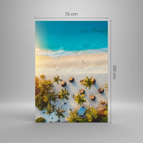 Glass picture - Welcome to Paradise - 70x100 cm