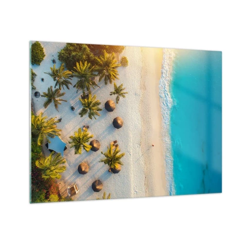 Glass picture - Welcome to Paradise - 70x50 cm