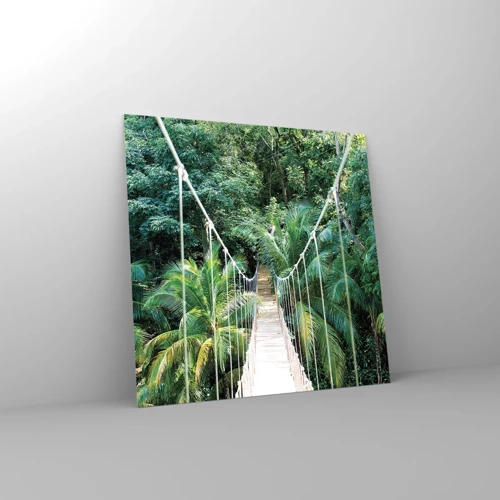 Glass picture - Welcome to the Jungle! - 50x50 cm