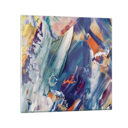 Glass picture - Whirlwind of Colour - 30x30 cm