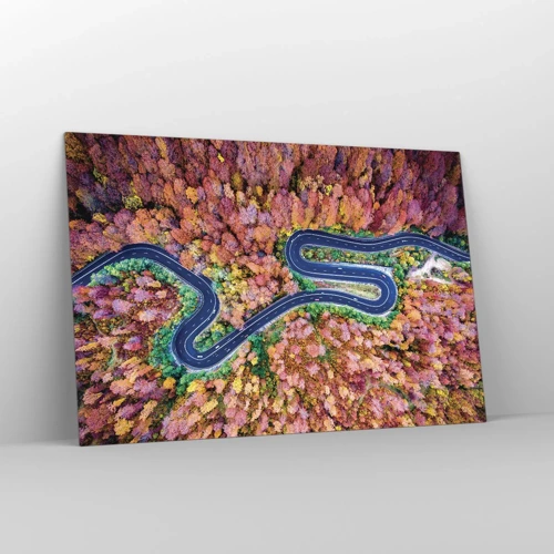 Glass picture - Winding Path through a Forest - 120x80 cm