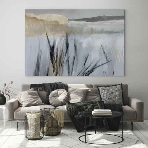 Glass picture - Winter Fields - 120x80 cm