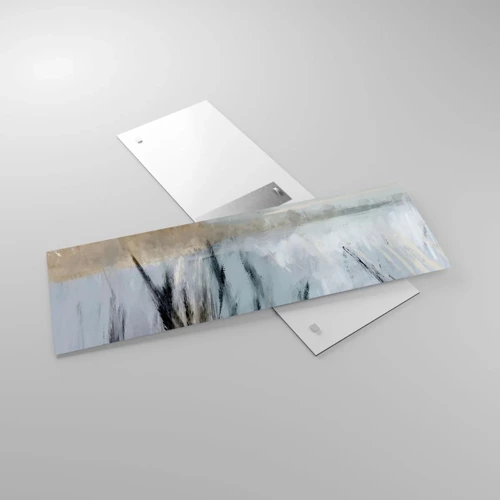Glass picture - Winter Fields - 90x30 cm