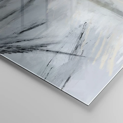 Glass picture - Winter Fields - 90x30 cm