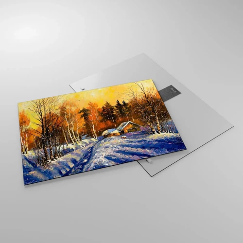 Glass picture - Winter Impression in the Sun - 70x50 cm