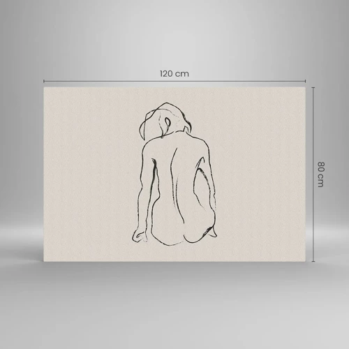 Glass picture - Woman Nude - 120x80 cm