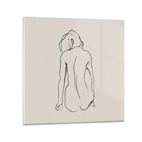 Glass picture - Woman Nude - 30x30 cm