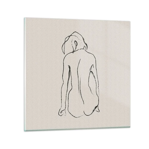 Glass picture - Woman Nude - 40x40 cm