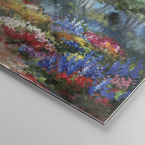 Glass picture - Wood Garden, Flowery Forest - 100x40 cm