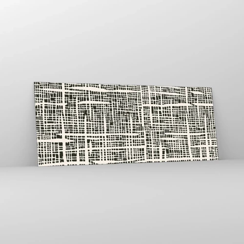 Glass picture - Woven Composition - 100x40 cm
