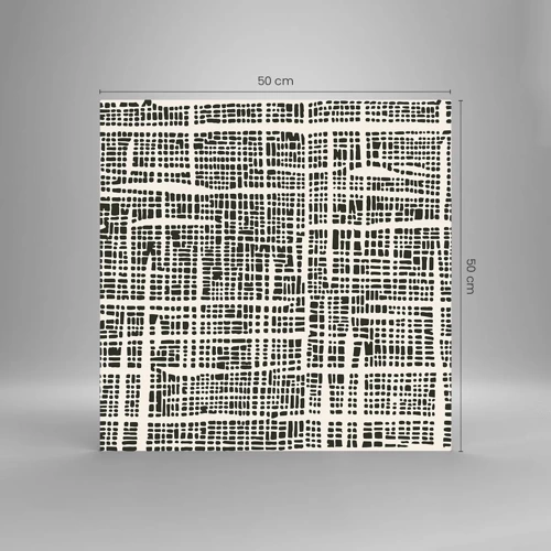 Glass picture - Woven Composition - 50x50 cm