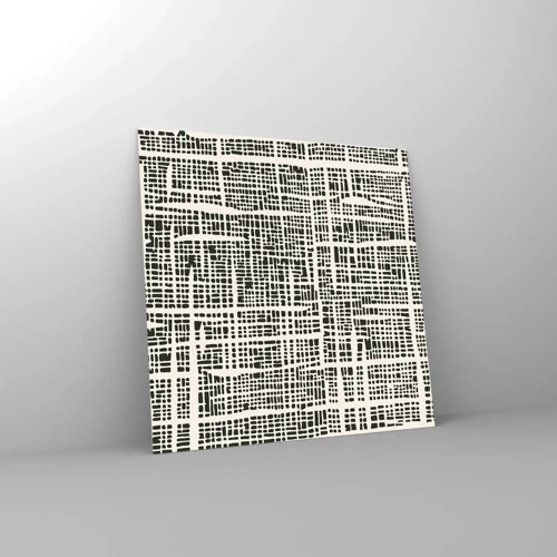 Glass picture - Woven Composition - 50x50 cm
