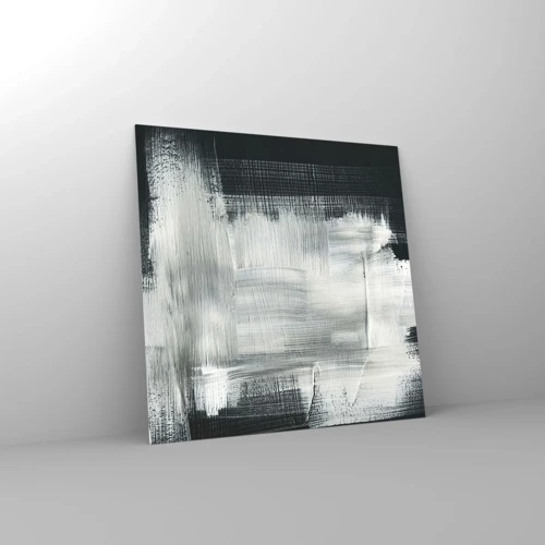 Glass picture - Woven from the Vertical and the Horizontal - 30x30 cm