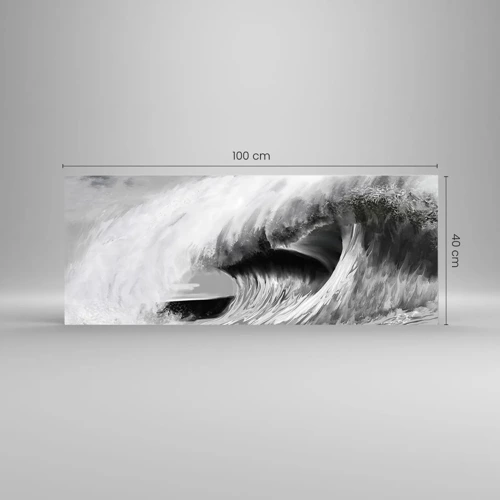 Glass picture - Wrath of the Ocean - 100x40 cm