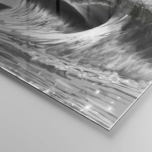 Glass picture - Wrath of the Ocean - 100x40 cm